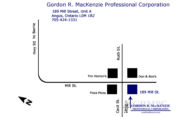 Directions for Gordon R. MacKenzie Professional  Corporation